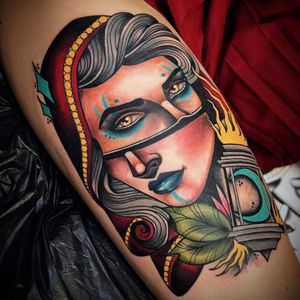 Split personality by Stacy at High Fever Tattoo Oslo 