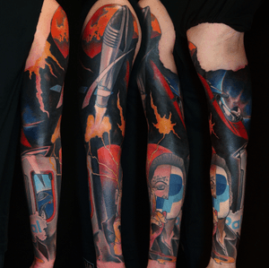 Sleeve tattoo by @fishero - Freihand tattoo #sleeve #sleevetattoo #tattoosleeve #fishero #fisherotattoo