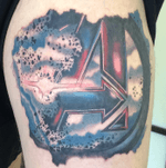 The first piece of a Marvel leg sleeve 