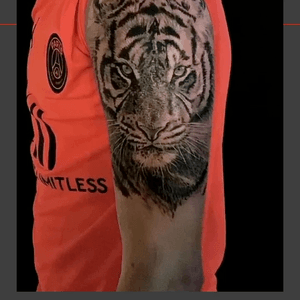 Realistic tiger tattoo done at @inkd_london. 