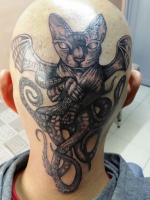Gato egipcio alas de mucielago y tentáculos 🗡️🗡️ 🌤️⛅🐱🦇🐙 Diseño de cliente Gracias por la confianza Quiero tatuar más cabezas !!😎 Amigos favor de compartir mi trabajo gracias @rafa.blueinktattoo en Instagram 📲 2225480847 #blueinktattoo #tatuajes #tattoo #ink #inktattoo #dinamicink #tatuajespuebla #ezrevolution #ezcatridges #ezcartuchos hecho con productos @aplof.tattoo y cartuchos @EZTATTOOSUPPLY #cheyennetattoo #gatos #gatoegipcio #sphynx #sphynxcat #tentaculos #cats #egipciancat blue ink tattoo Rafael González 🇲🇽 inbox página Facebook https://www.facebook.com/blueinktattoooficial/n