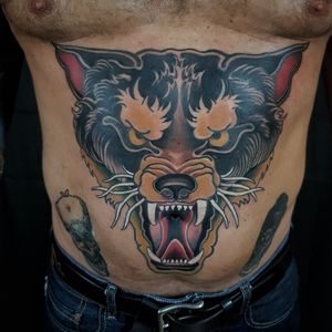 Wolf front piece-Traditional Japanese Tattoo-