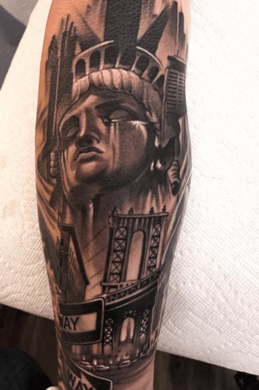 11 Statue Of Liberty Tattoos On Forearm