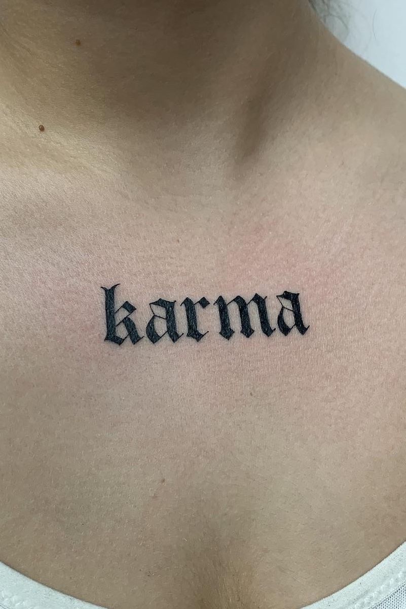 Tattoo uploaded by ellepleure • Karma old English • Tattoodo