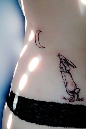 Tattoo for my mother"Guess how much I love you" #love #rabbit #tothemoonandback 