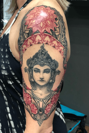 Finally got to finish this half sleeve on @aphroroussos .Next stop neotrad frangpanis for the lower sleeve.Thanks girl ! See you on ur next trip to Malaysia ! #neotradsub #neotradtattoo #neotraditionaltattoo #inklovers #inkjunkeyz #tattoodo #tattoooftheday #inkstinctsubmission #tattoofilter #skinart #inkedmagazine #inkedgirls #tattooculture #tattoolovers #tttism #ornamentaltattoo #skinartmag #skinart_mag