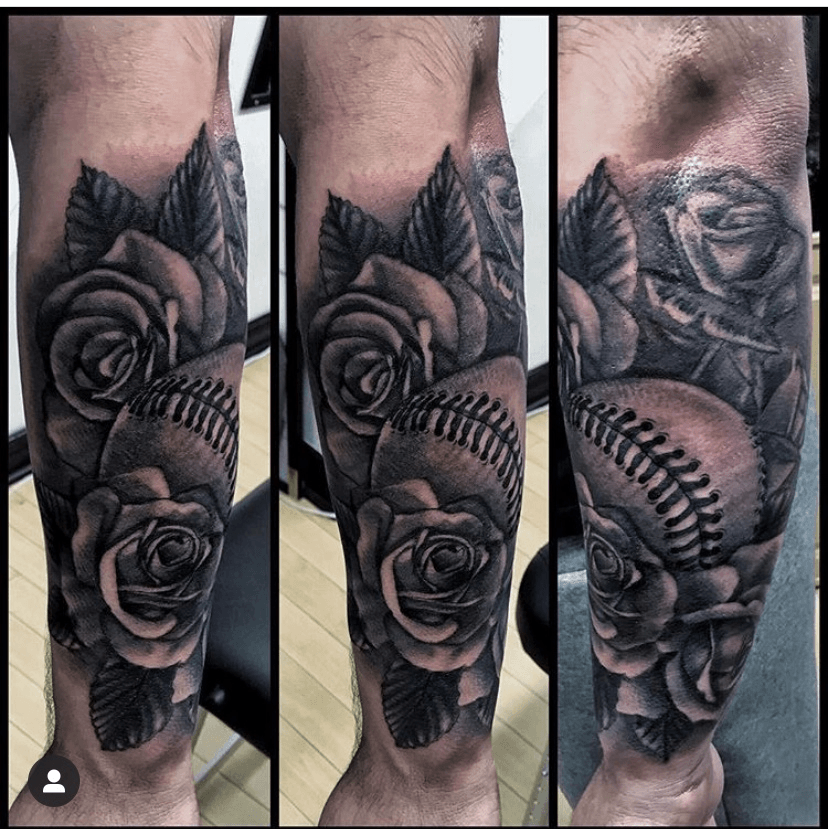 Baseball Tattoo  Baseball tattoos Sleeve tattoos Bats tattoo design