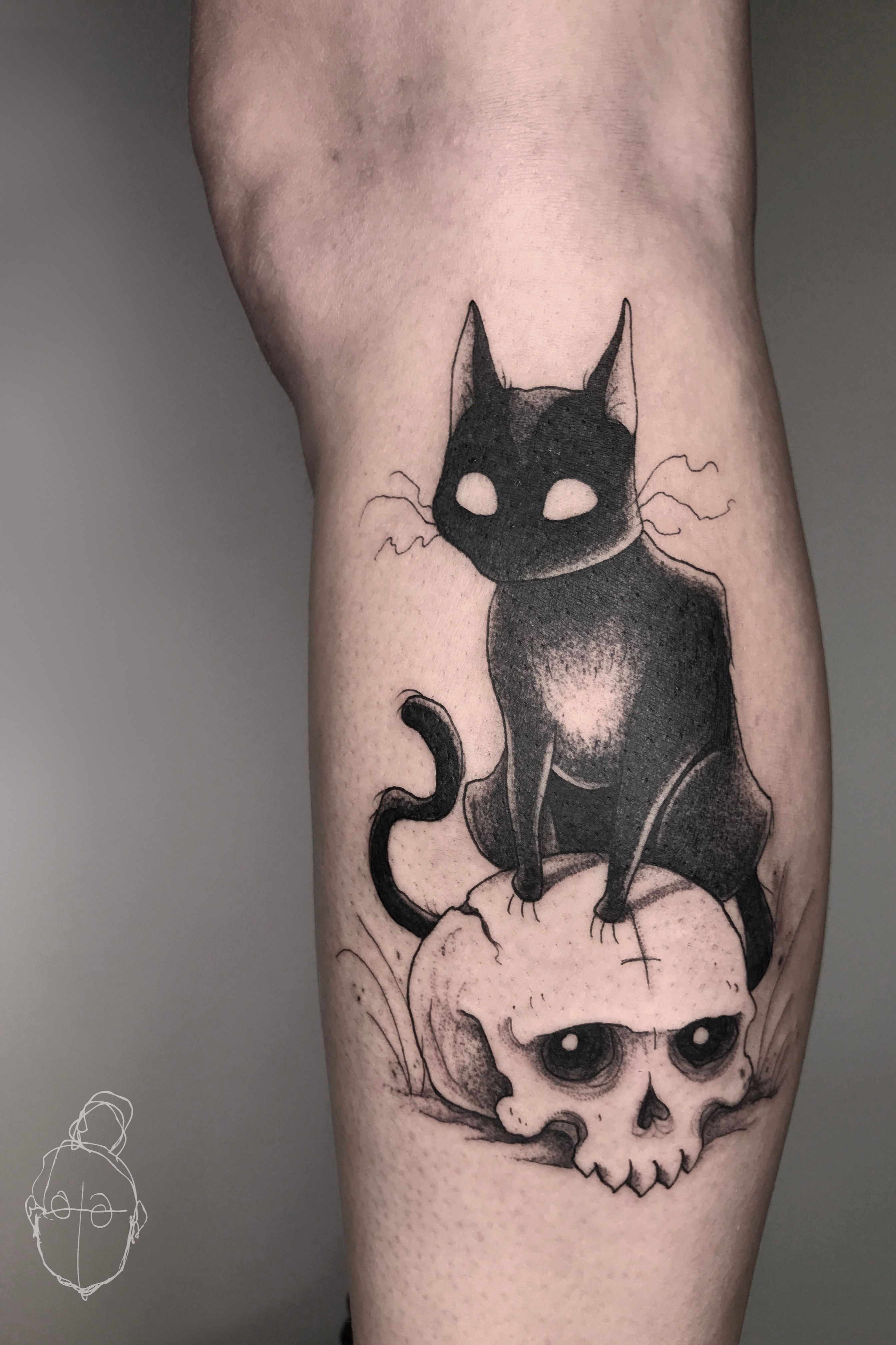 Pin by Lara Amorim on tattoos  Creepy tattoos Cat tattoo designs Cat  tattoo