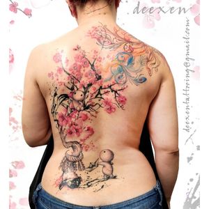 We Built Our Own World➡️Contact: deexentattooing@gmail.com🌸Merci Leslie!...#sakuraflower #tattooaddict #cherryflowers #miyazaki_colors #miyazaki #tattoo #cherrytree #sakura🌸 #kodama #tattooart #cerisier #tatouages #tatouagefemme #miyazakitattoo #sakuratattoo #deexen #watercolortattoo    #colorstattoo 