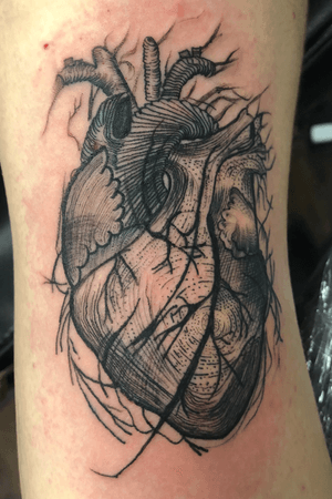 Black and grey heart 