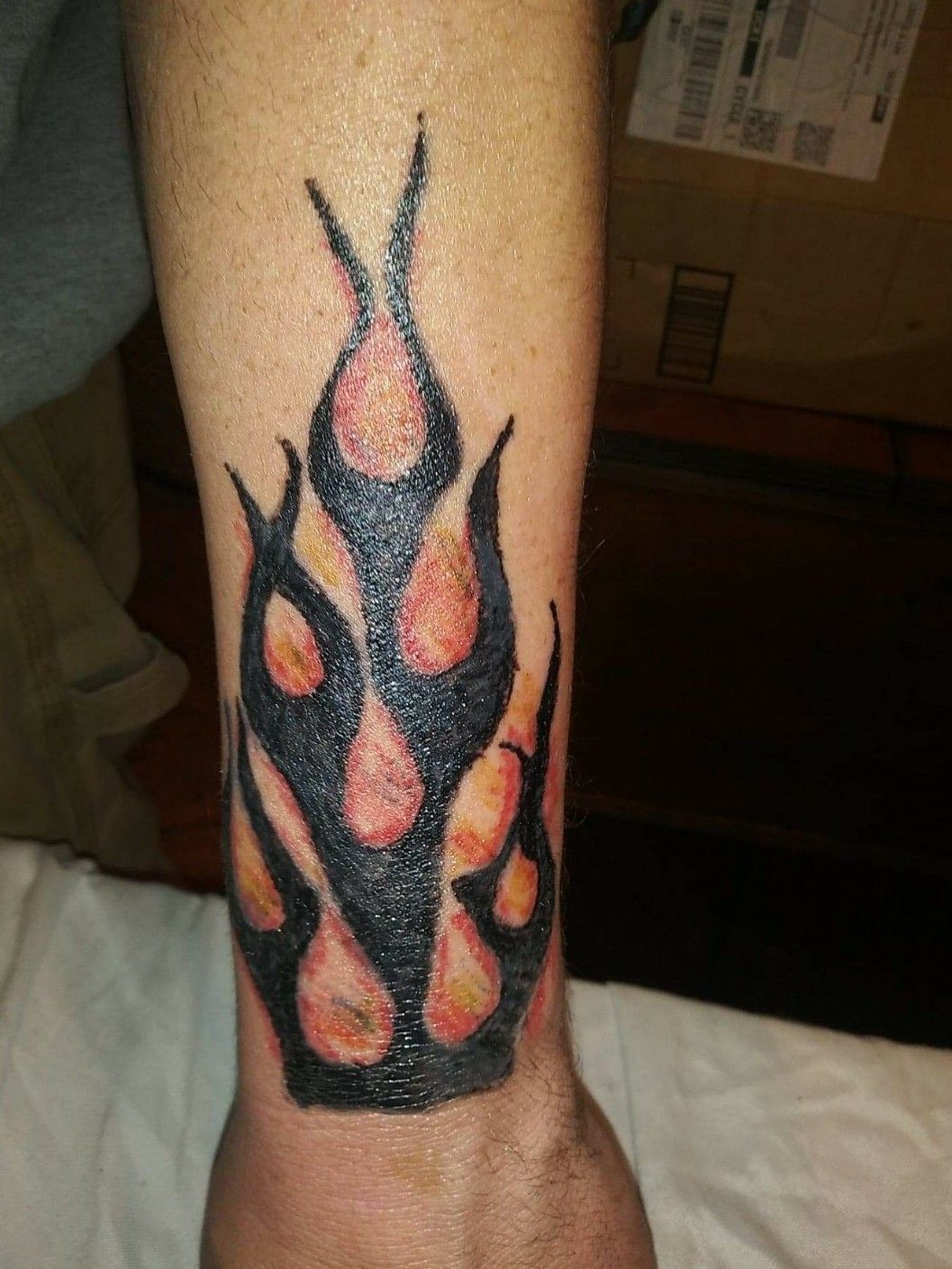 Tattoo uploaded by Judaz Jackzon • Black flames with some red yellow and orange $35 • Tattoodo