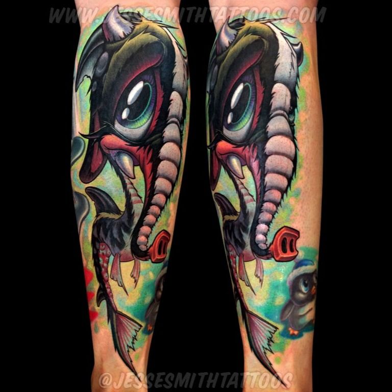 Fantasy Side Children Tattoo by Jesse Smith Tattoos