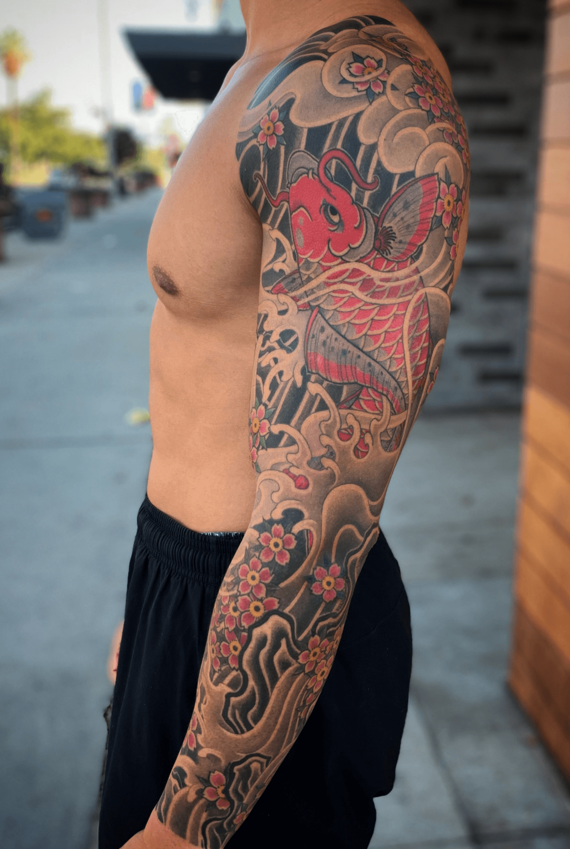 Koi Fish Tattoo Designhand Drawn Koi Stock Vector Royalty Free 1079659745   Shutterstock
