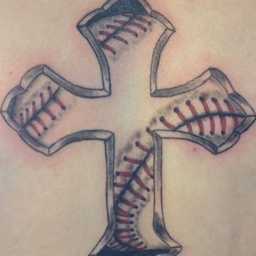 Tattoo uploaded by Lip Phil Torres  Baseball Cross  Tattoodo
