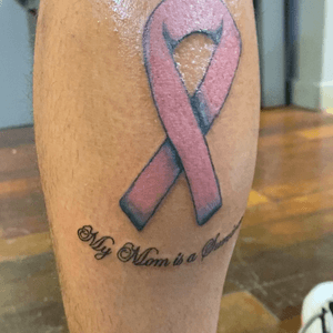 Fixed up a previous cancer tattoo. Added the words underneath. 