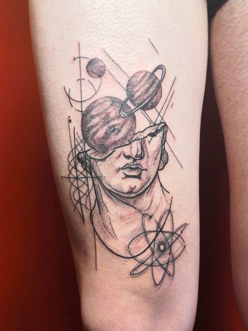 Solar system back tattoo   Solar system tattoo Cosmos tattoo Science  tattoo
