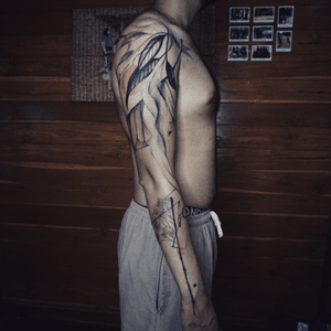 Abstract nature full sleeve tattoo - Baan Khagee Tattoo Chiang Mai   #Tattoodo #abstract #nature #inked #instatattoo #tattoooftheday #inkstinctsubmission #fullsleeve #tattoolife #ChiangMai #thailand #tattooist #tatouage #botanical #tattoochiangmai #tattooartistchiangmai #tattoostudiochiangmai #tattooistartmag #tattooartistmagazine #naturetattoo #besttattoos 