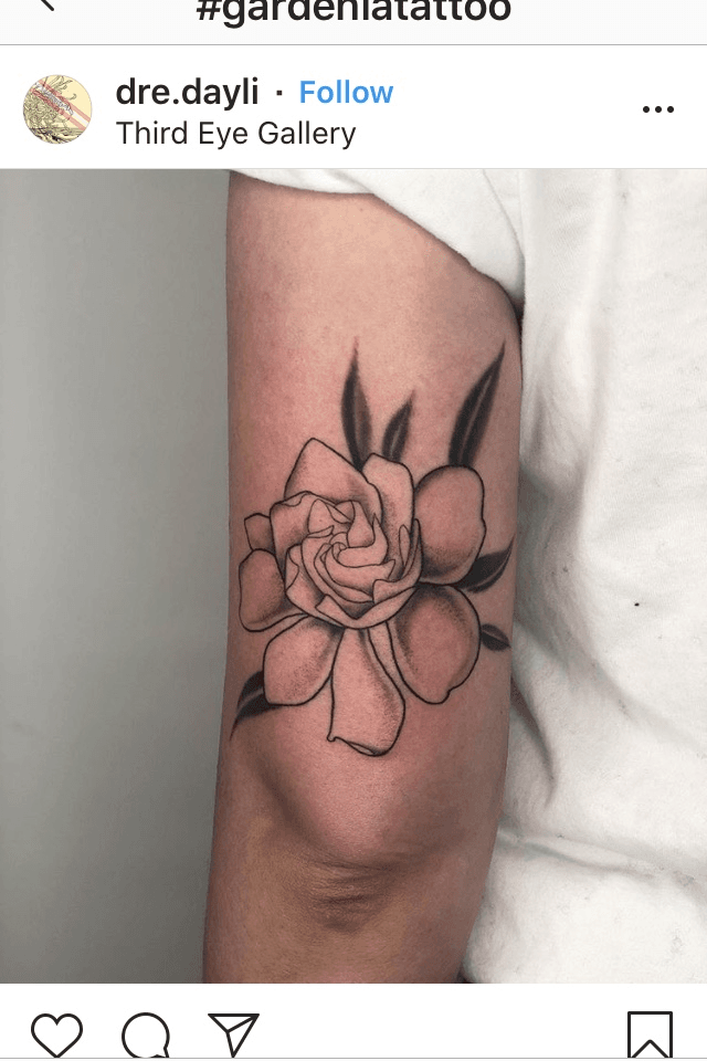 Beautiful Gardenia Tattoo Ideas Simple  Minimalist  Tattoo Glee