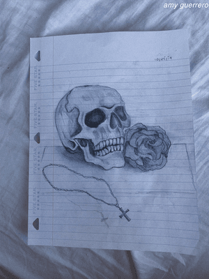 #skull #skullandrose #rosary #sketch 