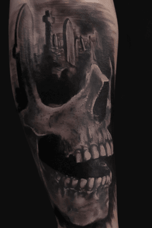 A graveyard skull morph by Justin Fleetwood