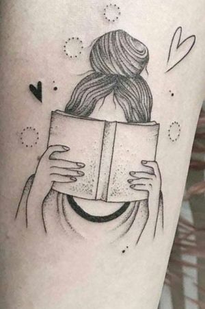 📖📚 #book #girl #booktattoo #read #heart 