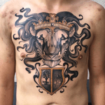 Neotraditional lion frontpiece 