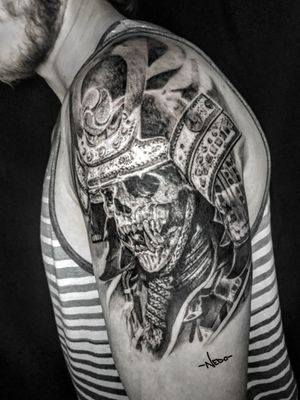 #undeadarmy #samurai #skulltattoo 