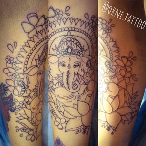 Ganesha tattoo lotus 