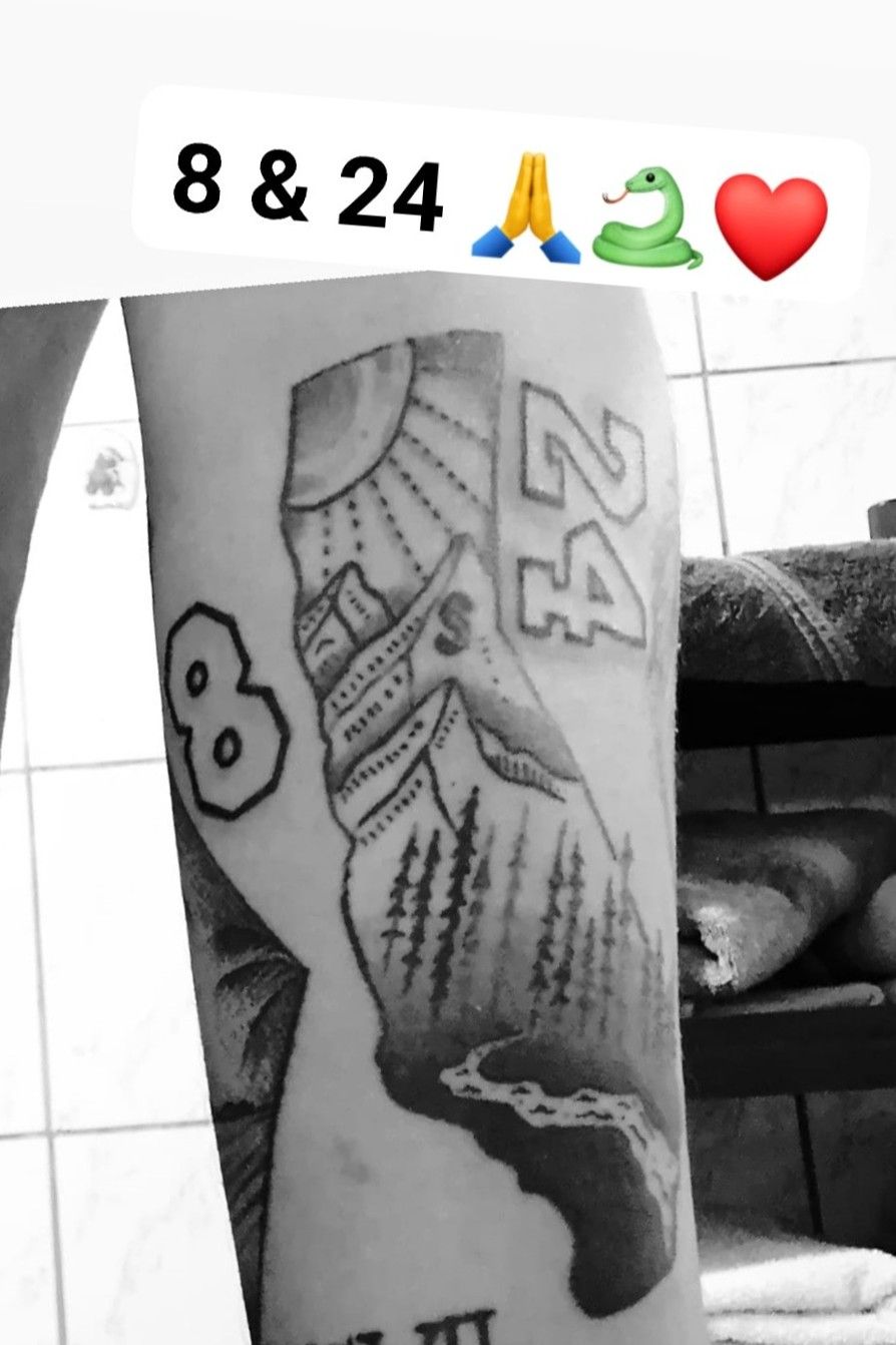 swipe My first tattoo suggestion advice  Hey everyone Im looking  forward to getting kobe numbers as my first tattoo as in first image but  with 2nd photo fonts if you have