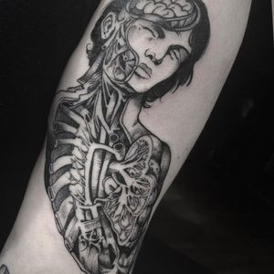 Anatomy on the skin by Jesper Hatcher at High Fever Tattoo 