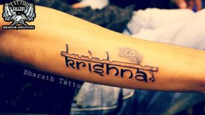 "Krishna Word with Flute" "TATTOO GALLERY" Bharath Tattooist #8095255505 "Get Inked or Die Naked' #peacockfeathertattoo #colourtattoos #lordkrishna #lordkrishnatattoo #krishnawordtattoo #flutetattoo #girlhand #tattooedboy #hindureligion #tattooedgirls #tattoocalture #tattoo #tattoo #tattooartist #tattoopassion #tattoolife #tattoolifestyle #karnatakatattooartist #indiantattoo #davangere #davangeresmartcity #karnataka #indiantattoo #india