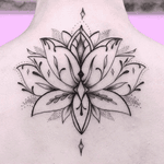 Tattoo by Rachel aka stickswell #rachel #stickswell #lotus #backtattoo #ornamental #floral #mandala