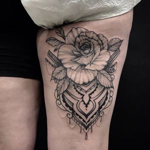 Mandala Rose tattoo