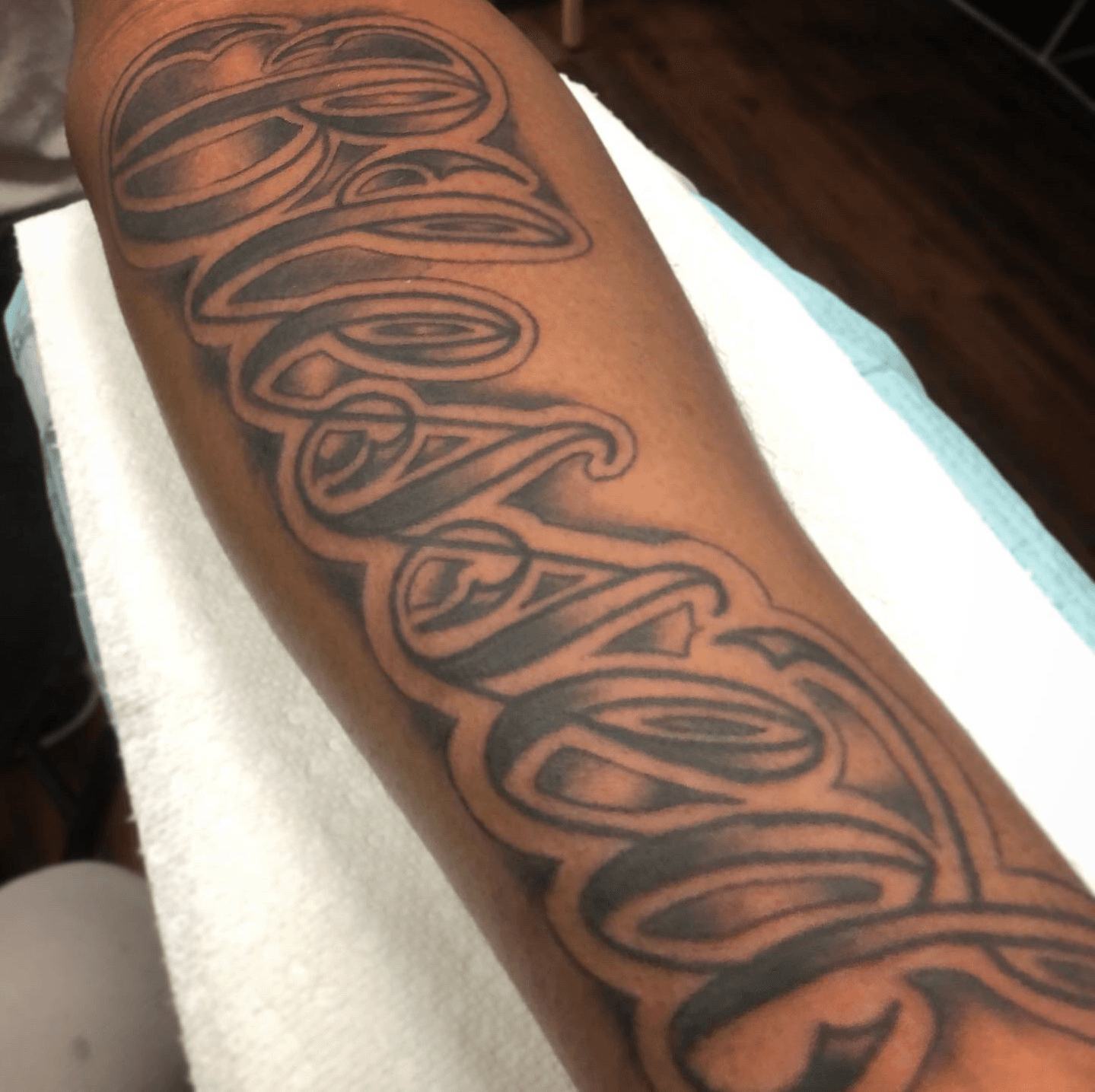 Keep it simple and make no mistake with blessed forearm tattoo