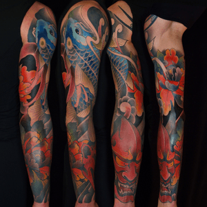 Sleeve tattoo by @fishero - Freihand tattoo #fishero #fisherotattoo #sleeve #sleevetattoo