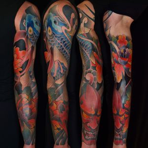 Sleeve tattoo by @fishero - Freihand tattoo #fishero #fisherotattoo #sleeve #sleevetattoo