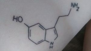 Serotonin momecule #chemistry #sciencetattoo #science #molecule #happy 