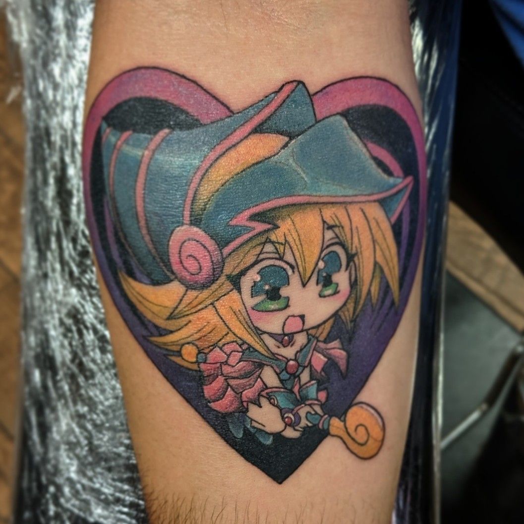 I do anime tattoos Heres my first YuGiOh Tattoo Ive gotten to do so  Im pretty stoked for it since I grew up with the show Hope you guys like  it 