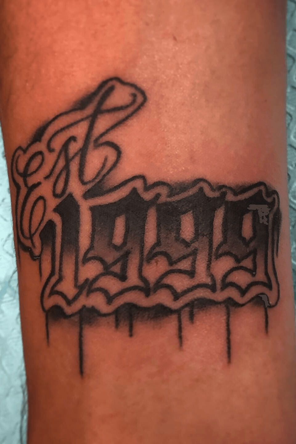 Est1999  free tattoo lettering scetch