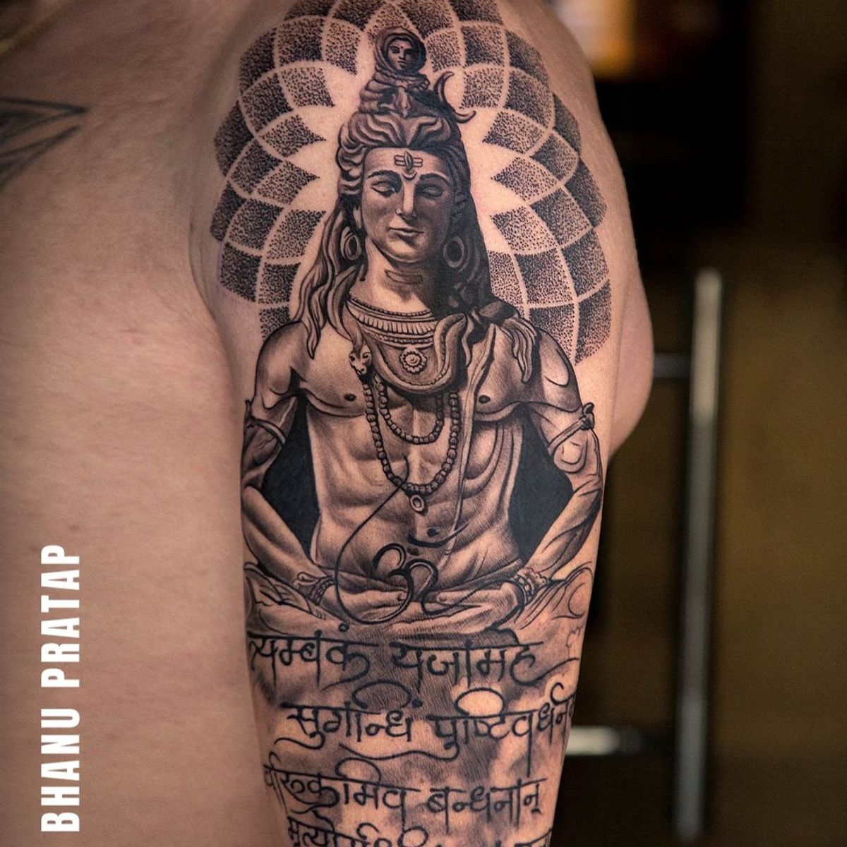 Tattoo uploaded by Aliens Tattoo • Shiva tattoo with Sanskrit script by ...