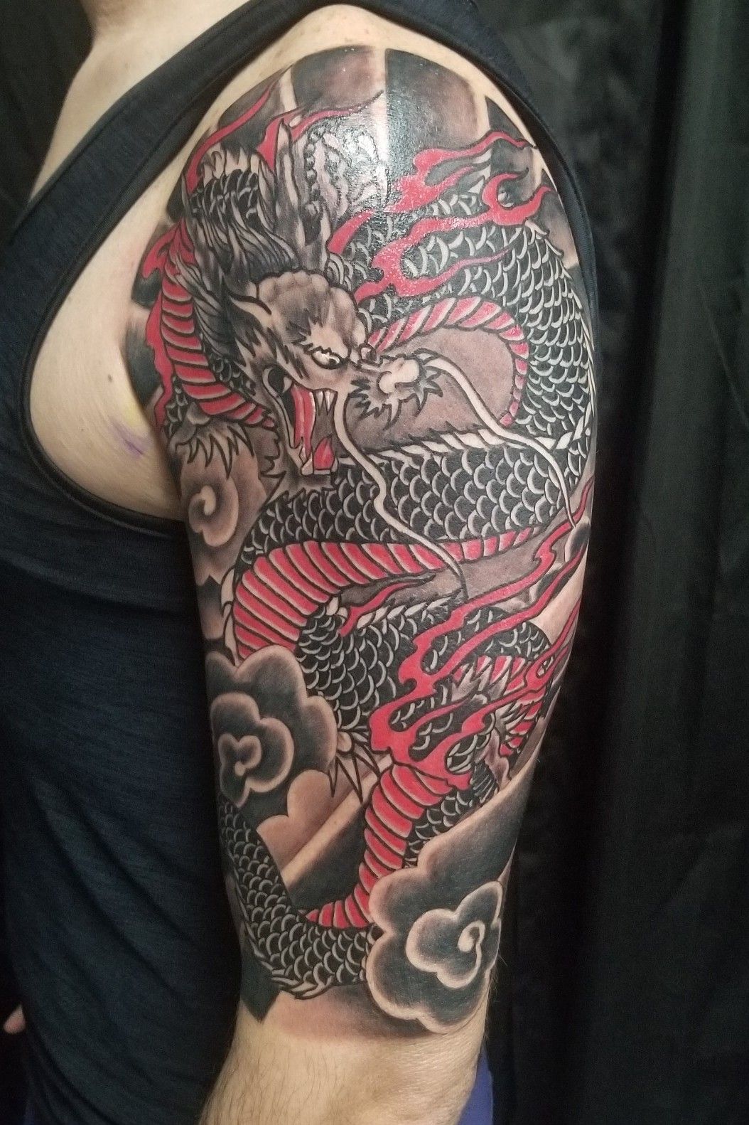 Asian Black and Grey Archives  Chronic Ink  Dragon sleeve tattoos Dragon  tattoo forearm Dragon tattoo forearm sleeve