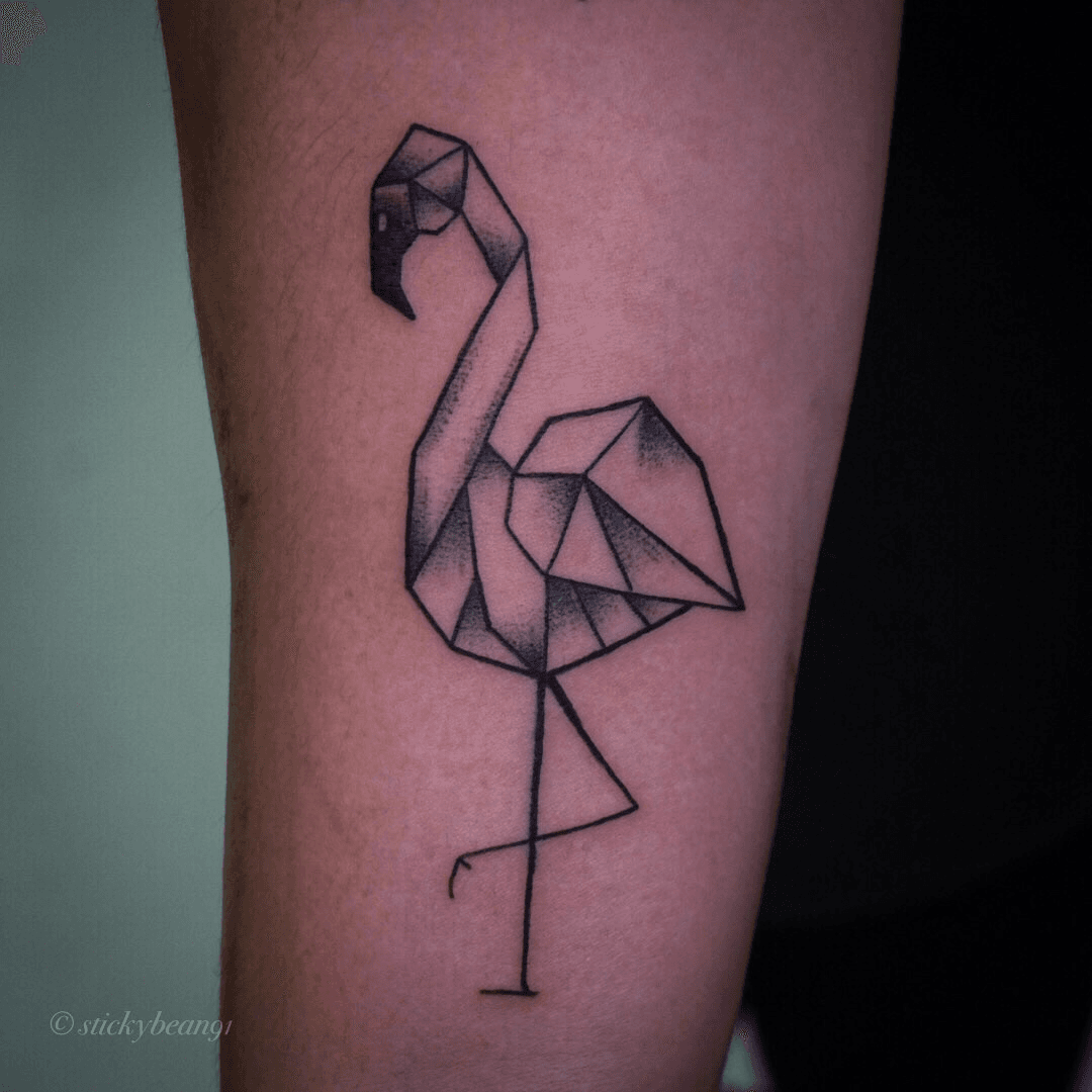 Oxygen Ink Tattoo Studio - Flamingo / lotus flower with a minimal geometric  design. | Facebook