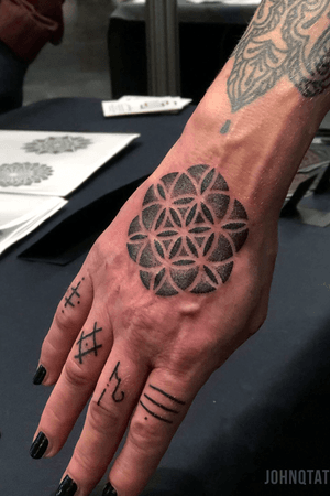 Flower of life tattoo. Done at the Lille tattoo convention in France this year.