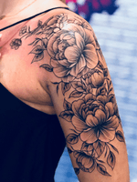 Whip shading flowers. Would love to do more like this
