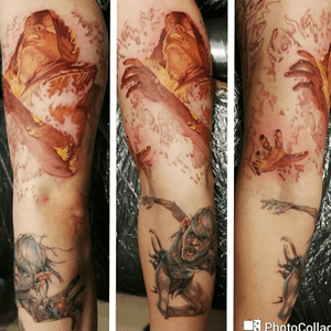 Men on fire tattoo