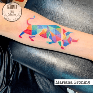 ¿Te gustan los tatuajes con muchos colores? 🐂🌈 Te compartimos este tatuaje de toro con color Mándanos tu idea y agenda tu cita 💌💀 . . . #colortattoo #colortattoos #tatuajecolor #tatuajenuevo #tatuajesacolor #colourtattoo #colourtattoos #colourtattooing #colortattooing #tatuajesenmexico #tatuajescdmx #tattoooftheday #tattooartists #tatuadoras #tatuadorasmex #tatuadorasmexicanas #tattoo #tattoos #tattooartist #tattoer #tattooing #tattoooftheday #tattooartists #karmainkcollective #marianagroning #bulltattoo #bulltattoos #tatuajetoro #torotattoo #torogeometrico #geometrictattoo #geometrictattoos 
