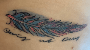 #feather #quote #watercolor #girlystattoo