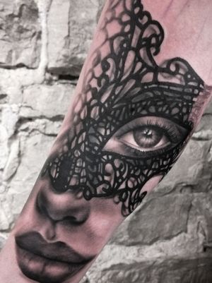 Lace mask portrait