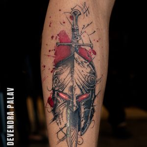Warrior Tattoo By Devendra Palav At Aliens Tattoo India.