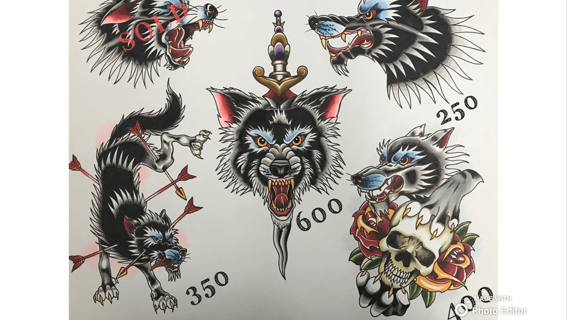 Traditional Wolf Tattoo Designs by ivebeencalledmax on DeviantArt